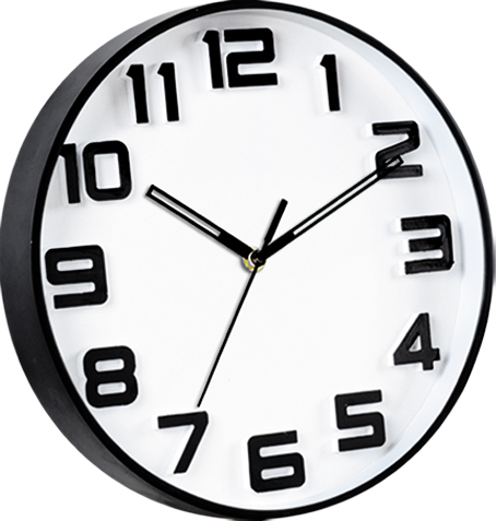 Wall clock; quartz clock; best sale; hot stamp; promotion; gift; simple round clock; 12inch 30cm