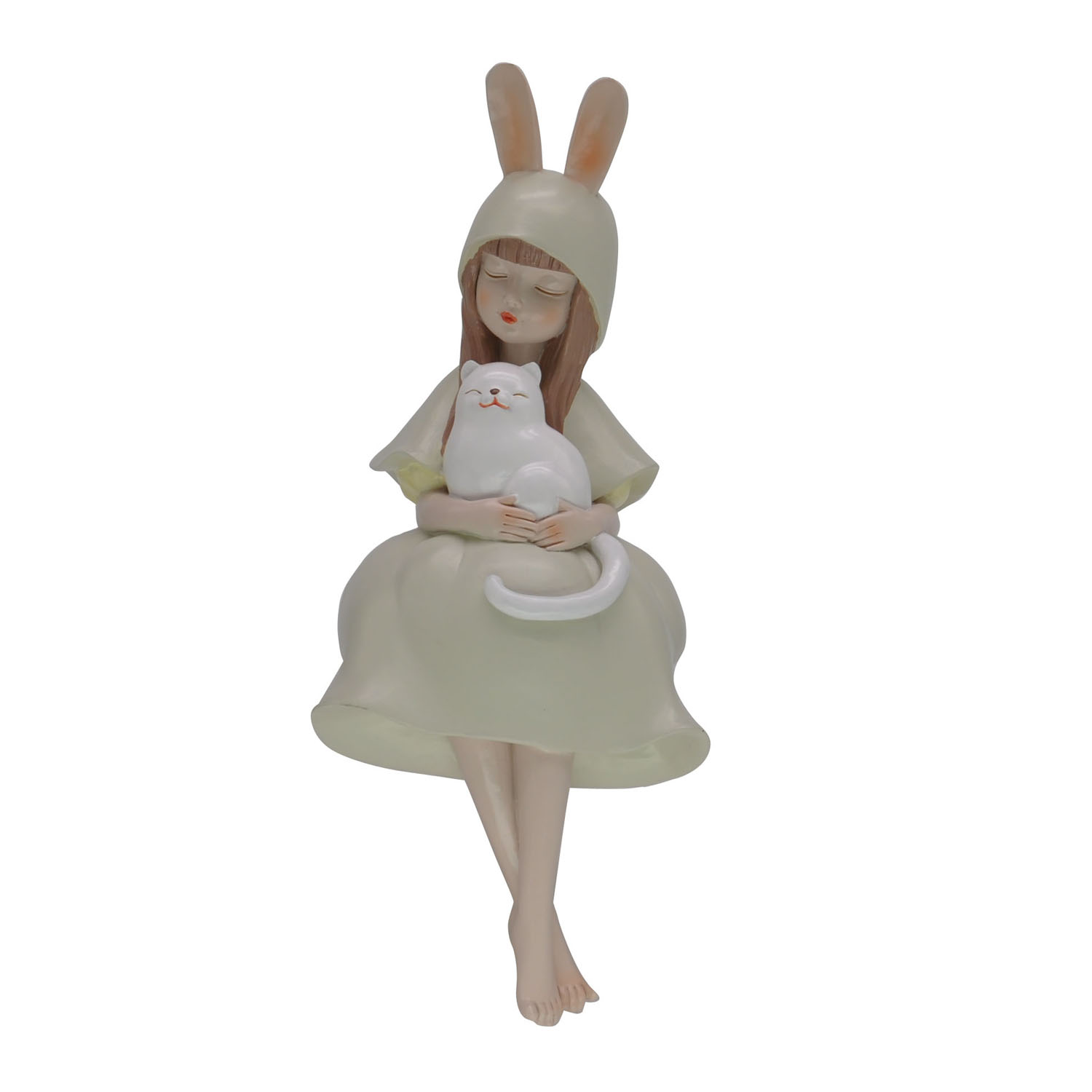 Polyresin lady figurine ornament craft art sweet love sculpture Ornament for home decoration