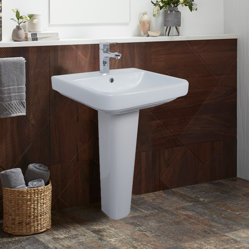 SUNRISE ceramic wash basin bathroom designer pedestal wash basin