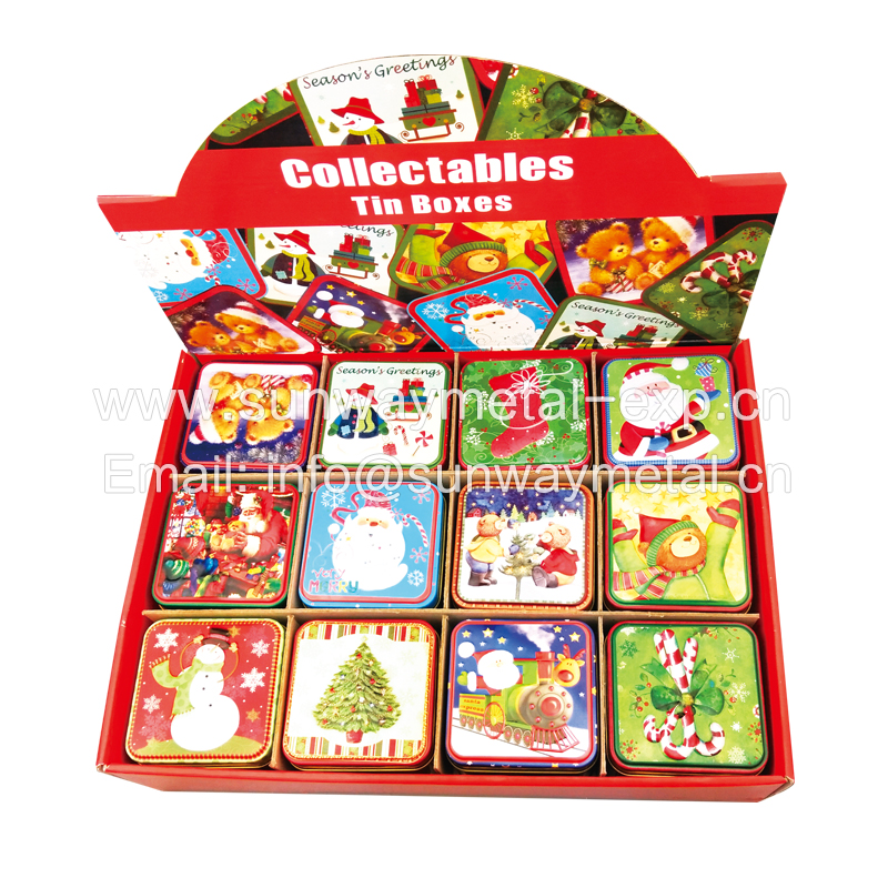 Mini square tin box