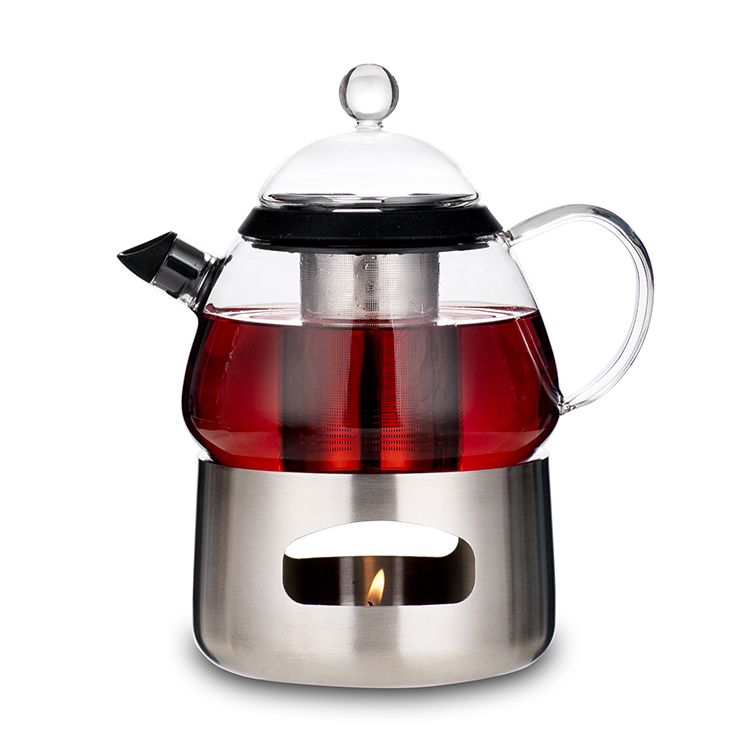 Sinoglass Borosilicate glass tea pot with warmer