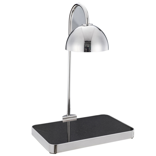 Single heat lamp with olive shape