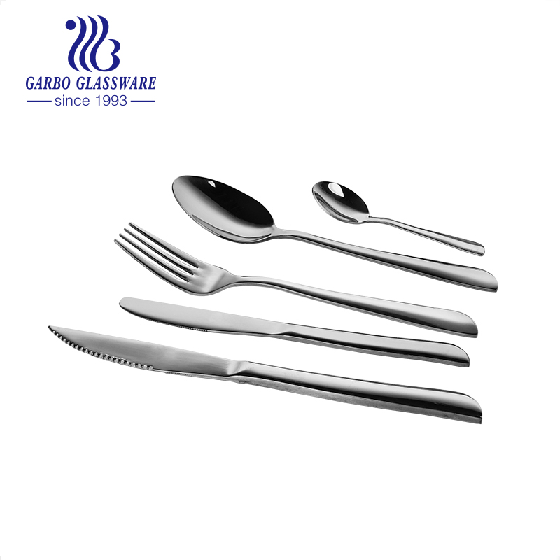 Classic Mirror Polish Durable 410 Stainless Steel Flatware Set Customized Wholesale Tablware Set