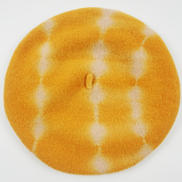 Ladies tie dye wool beret