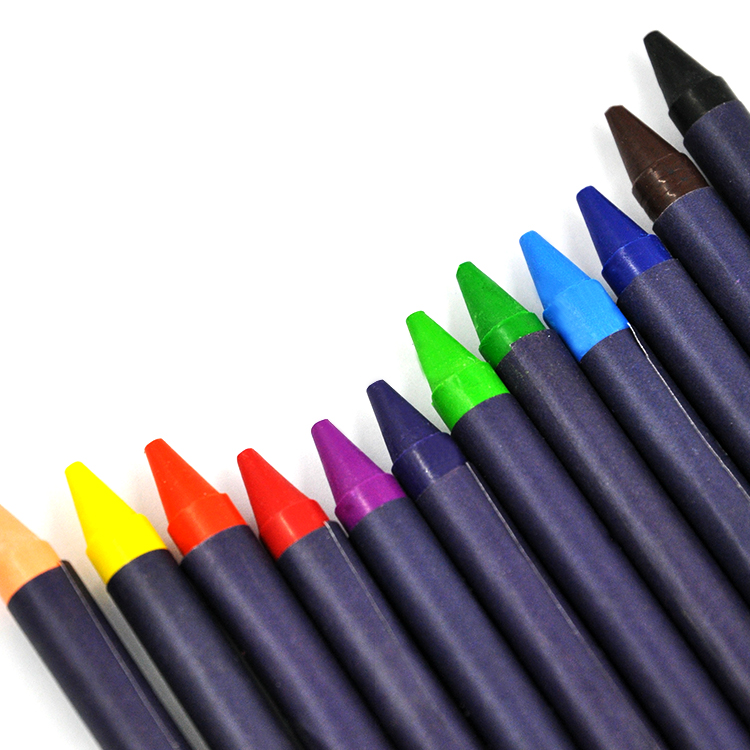 wax crayon High quality School suppliers silky wax de couleur crayon with custom logo