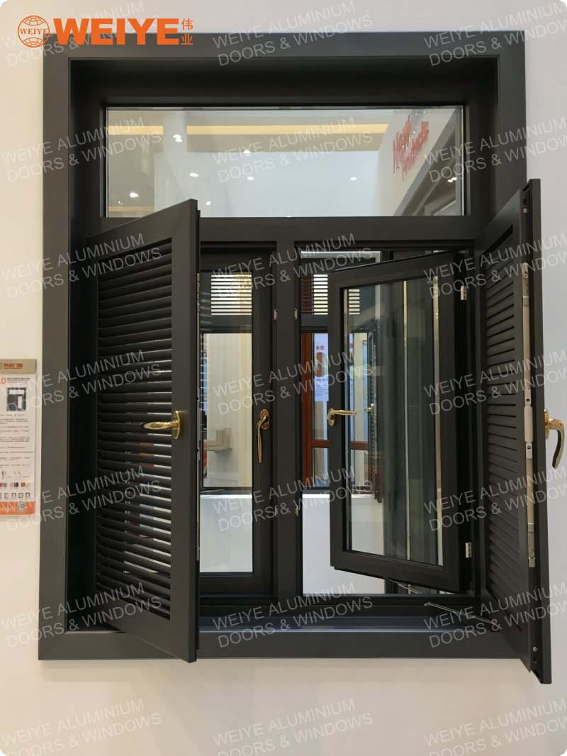 Thermal Break Casement Window With Louver