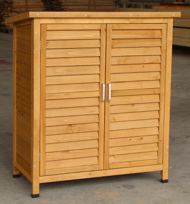 wooden outdoor work bench