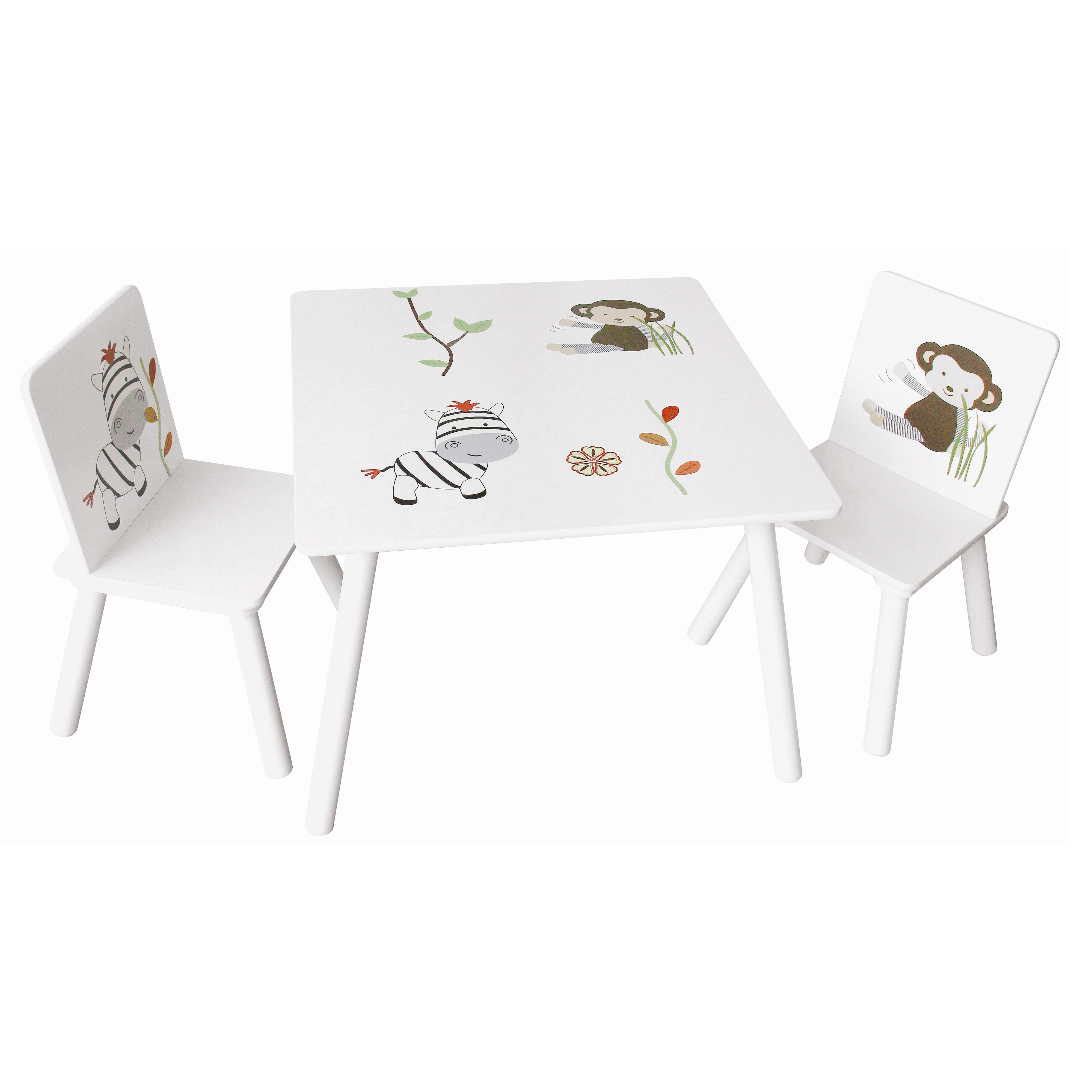 classic wooden white child desk and chairs new design 2020