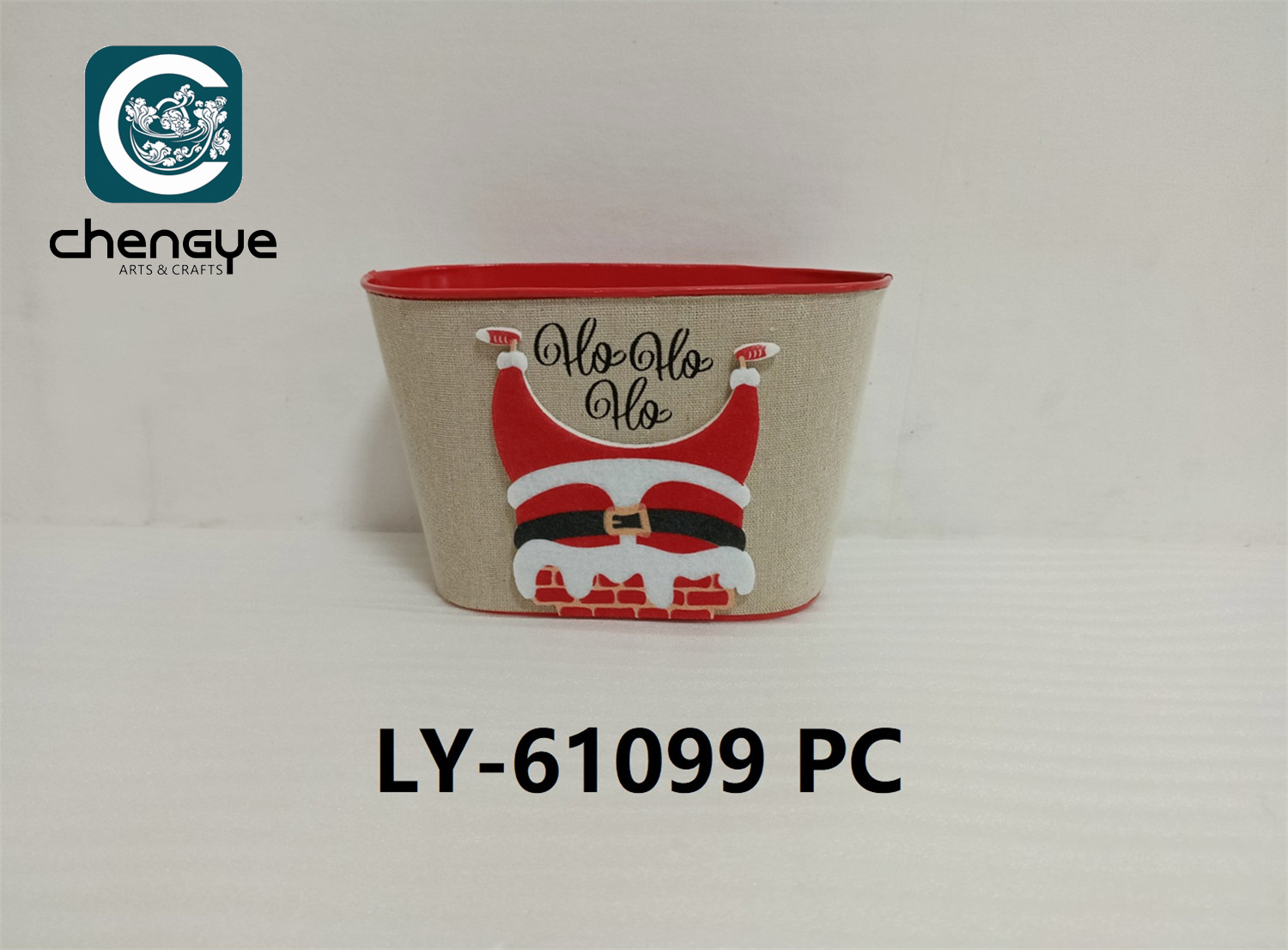 Oval shape Christmas metal bucket