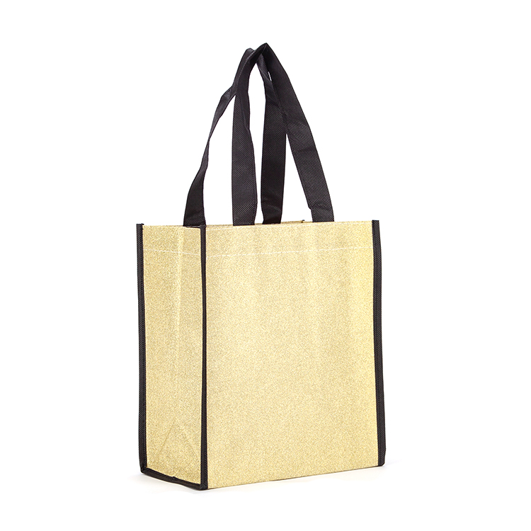 BSCI Audit Custom printed eco supermarket pp non woven with gilt lamination shopping bag