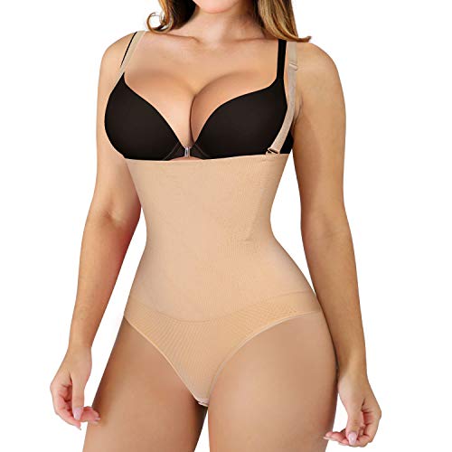Womens Shapewear Tummy Control Shorts Brilliance High-Waist Panty Mid-Thigh Body Shaper Bodysuit