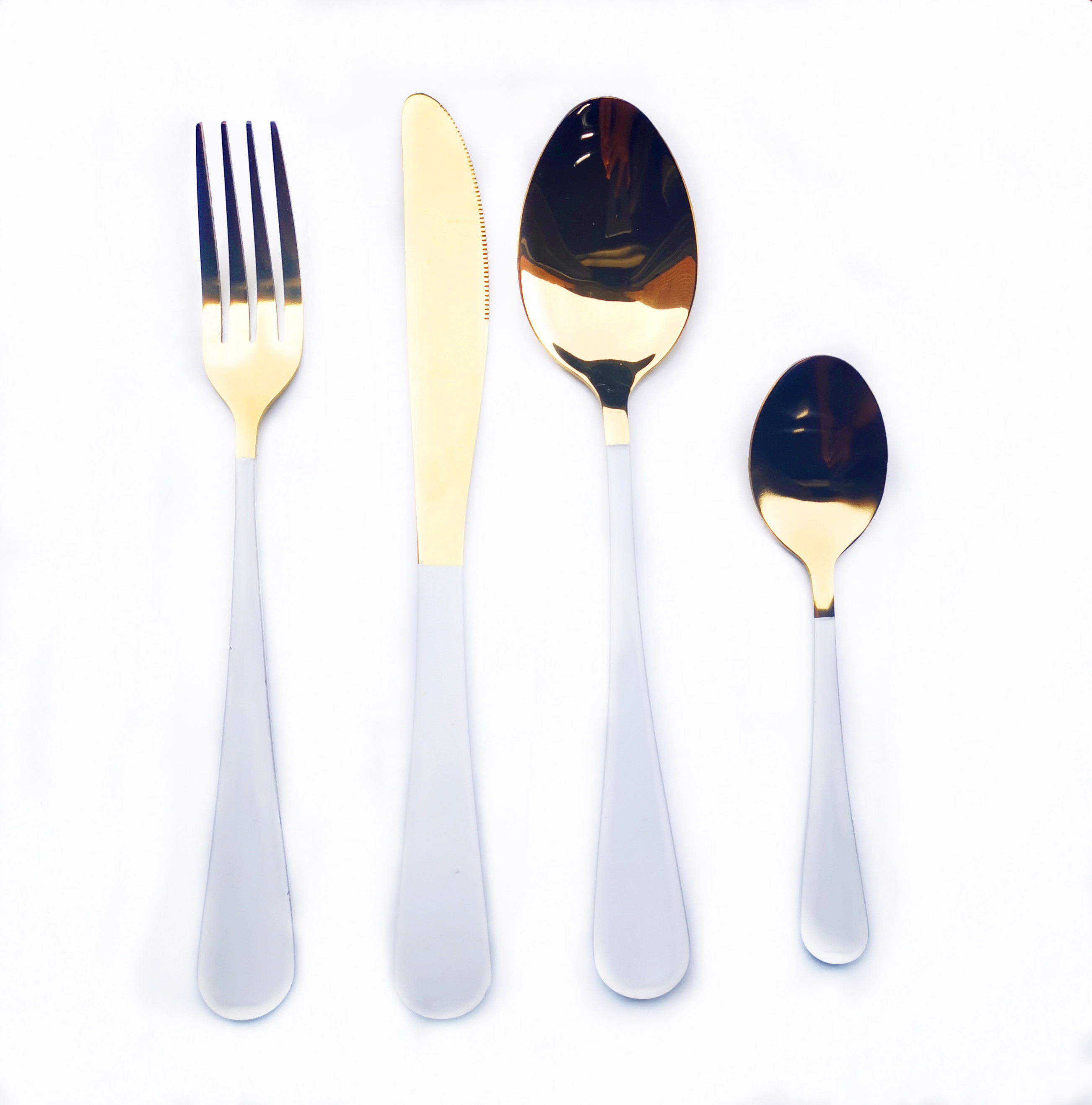 Gold and Spray Paint Cutlery