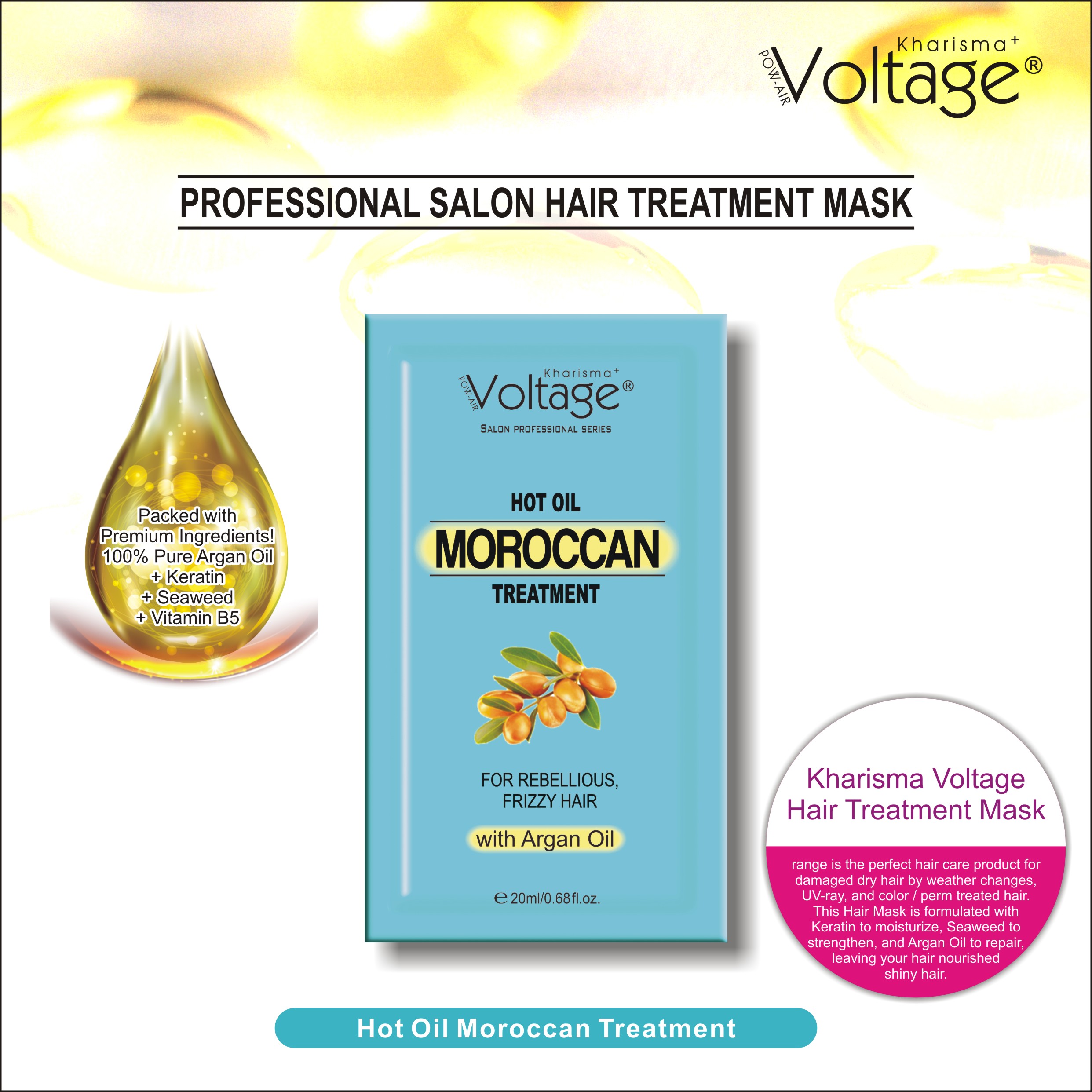 Hot Oil Moroccan Treatment for Hair Repair 20ML