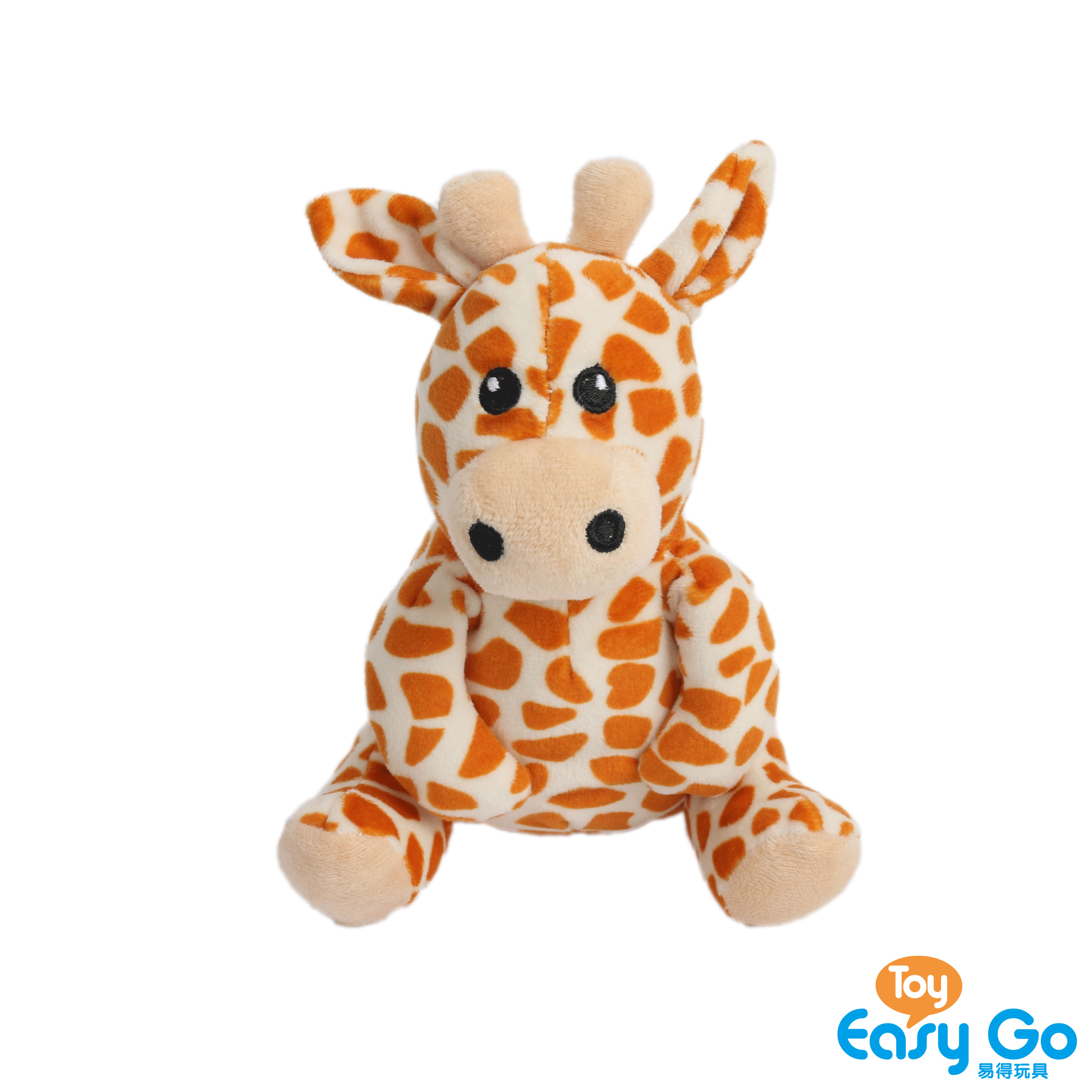 plush pet toy dog toy giraffe with TPR sound spike ball inside
