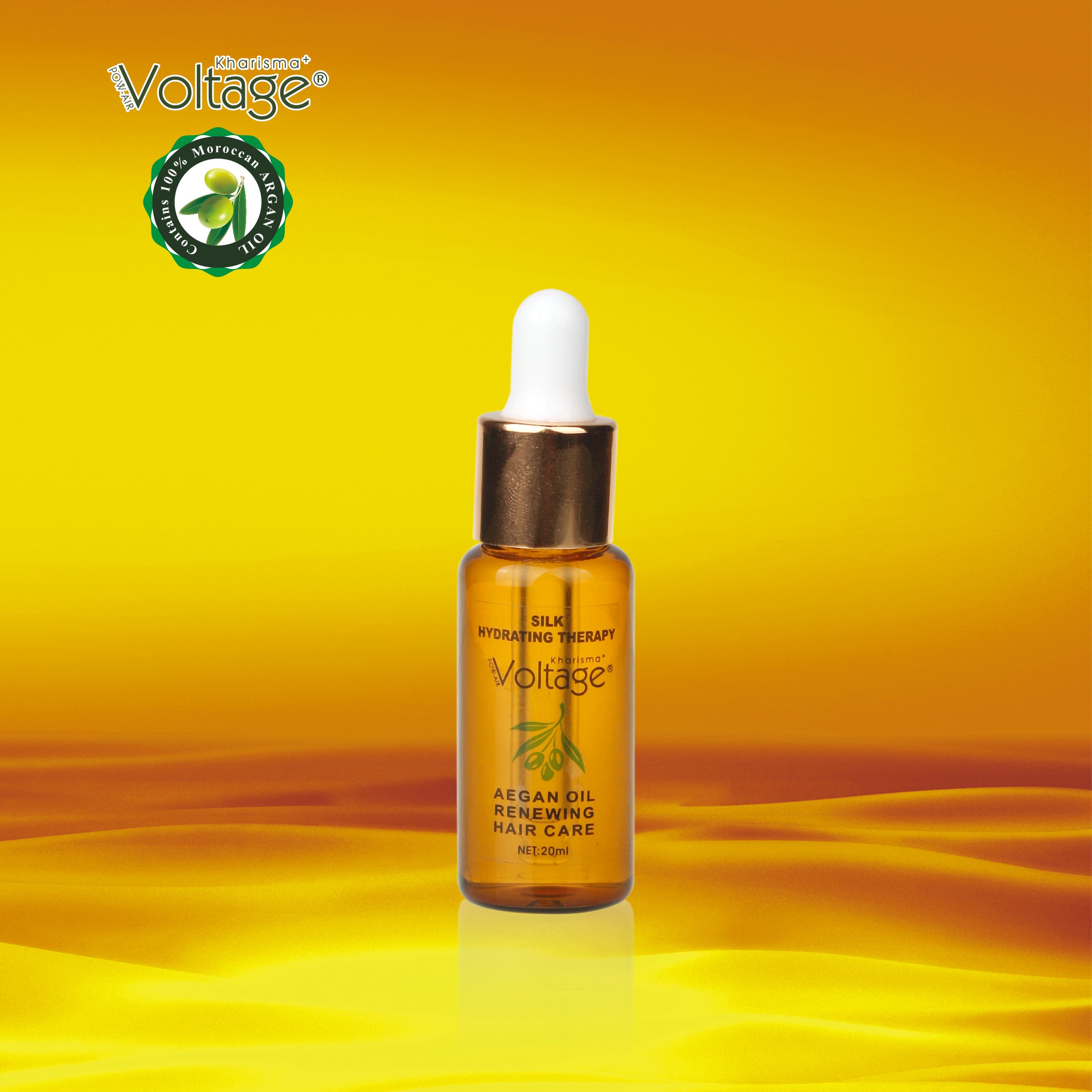 Kharisma Voltage Argan Oil Renewing Hair Care Repair Oil 20ml Thicker, Healthier, Fuller Hair Natural Moisturizer