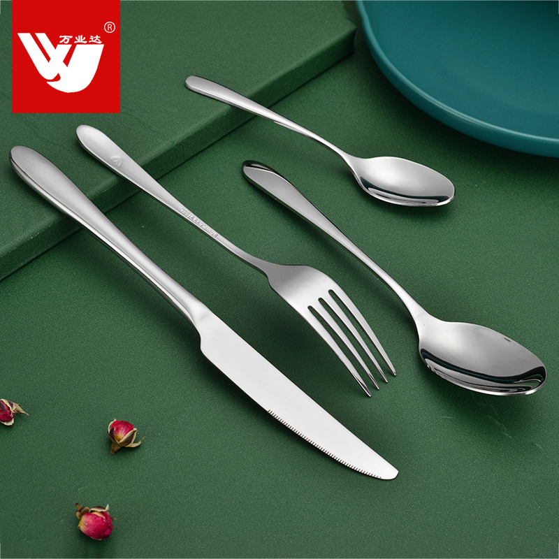 Exquisite gold and silver rose gold stainless steel tableware