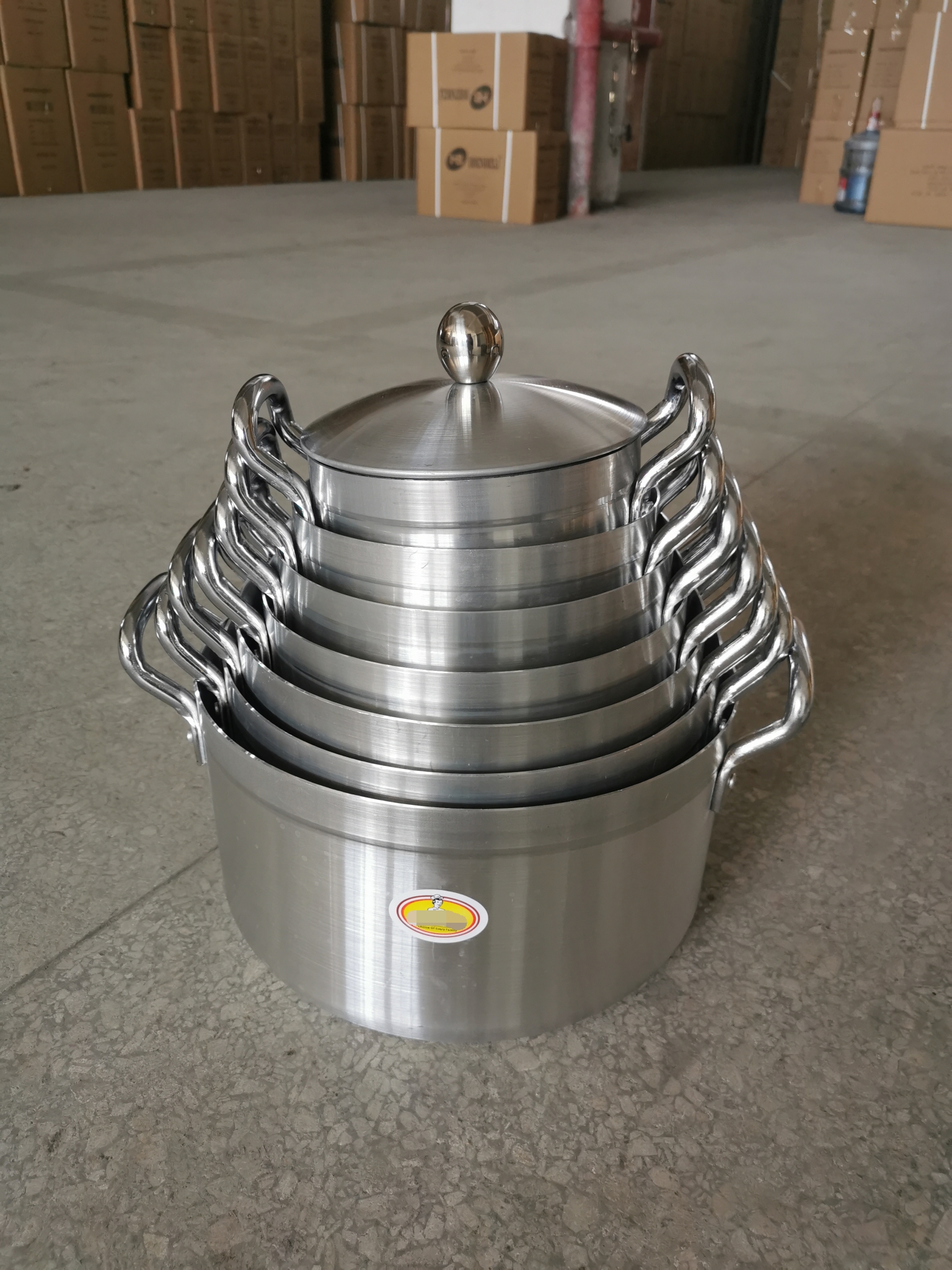 7pcs aluminum cooking pot set