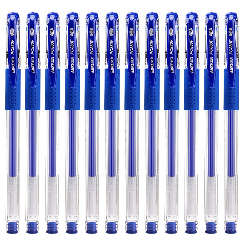 PC880F gel pen 0.5mm gel ink pen plastic barrel rubber grip black blue red
