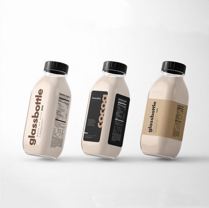 300/500ml milk bottle with anti-theft lids