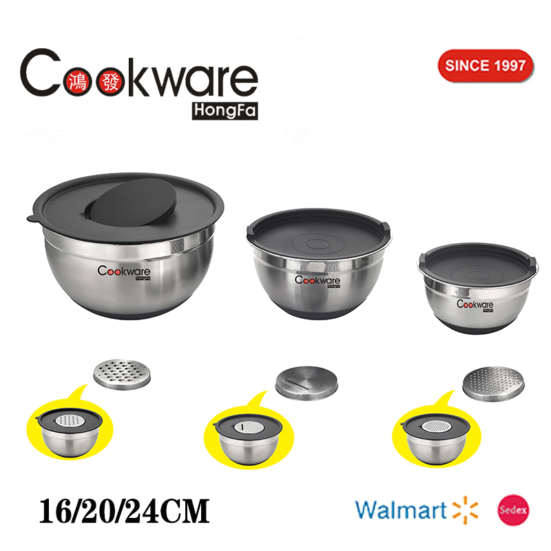3pcs mixing bow with grater