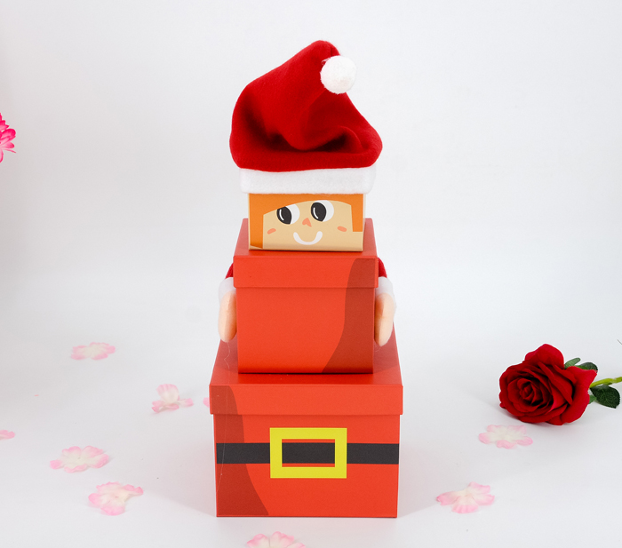 Square Doll Christmas Gift Box 3/Set