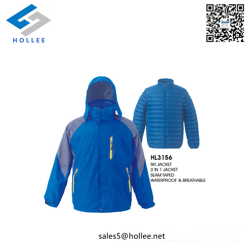 2 in 1 winter jacket outdoor jacket Men's jacket padded jacket warm jacket