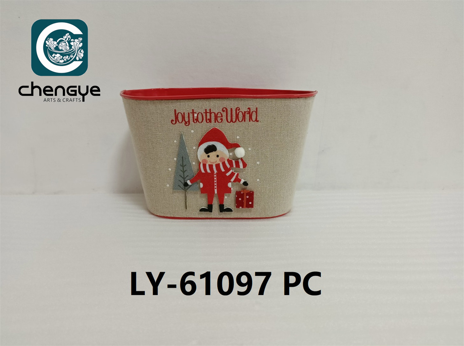 Oval shape Christmas metal bucket