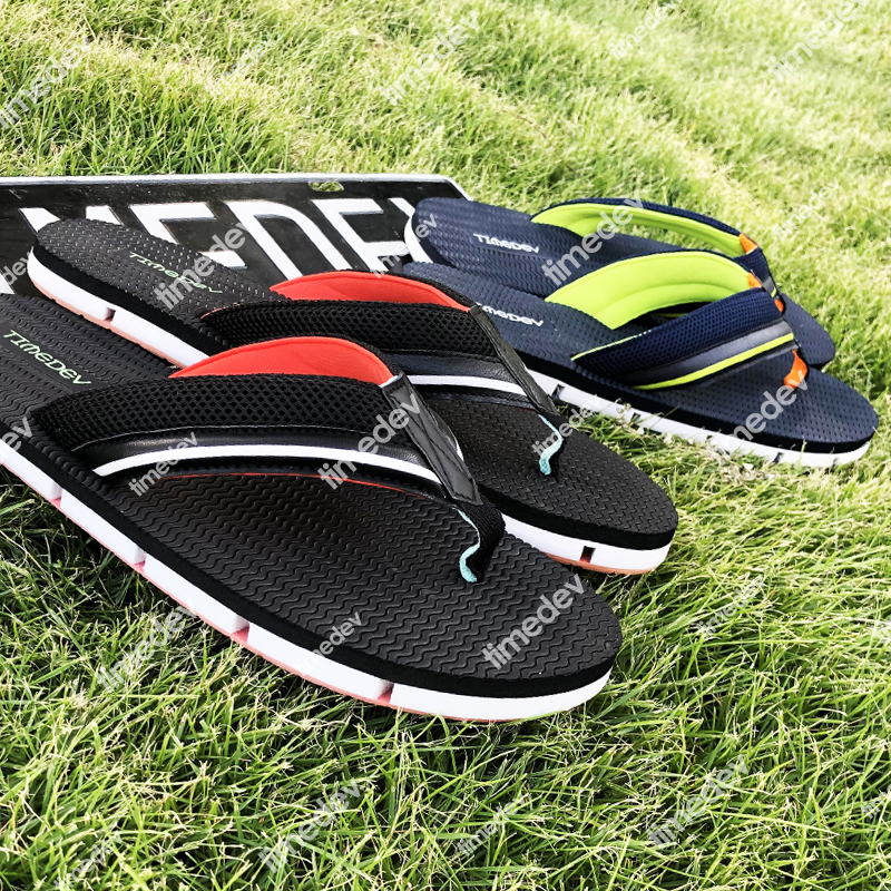 000-Timedev Men's Color-blocking Non-slip Durable Outdoor Leisure Slipper Flip Flop