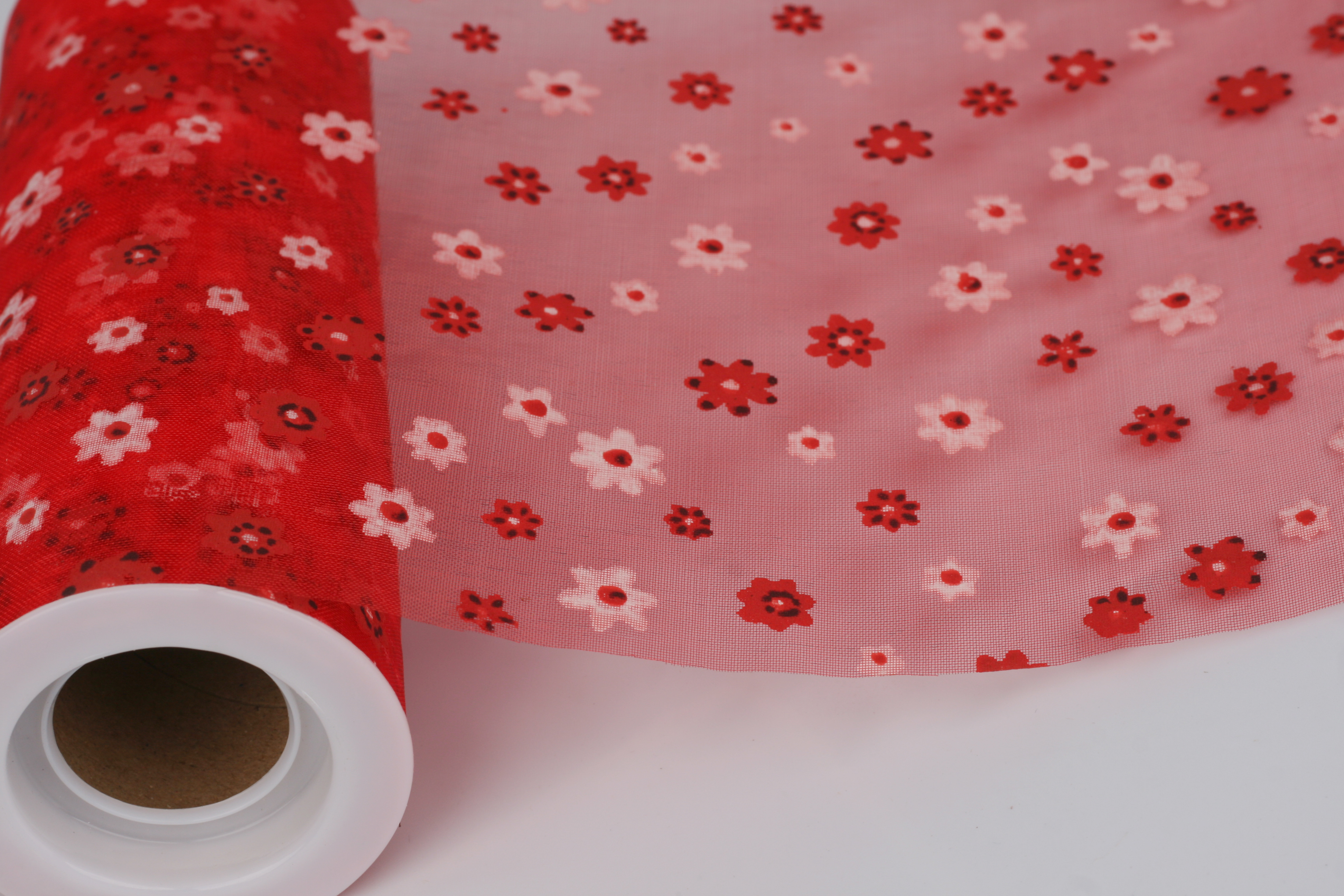 Factory direct sales organza fabric chrysanthemum decorative gauze tulle bolt gauze for festival