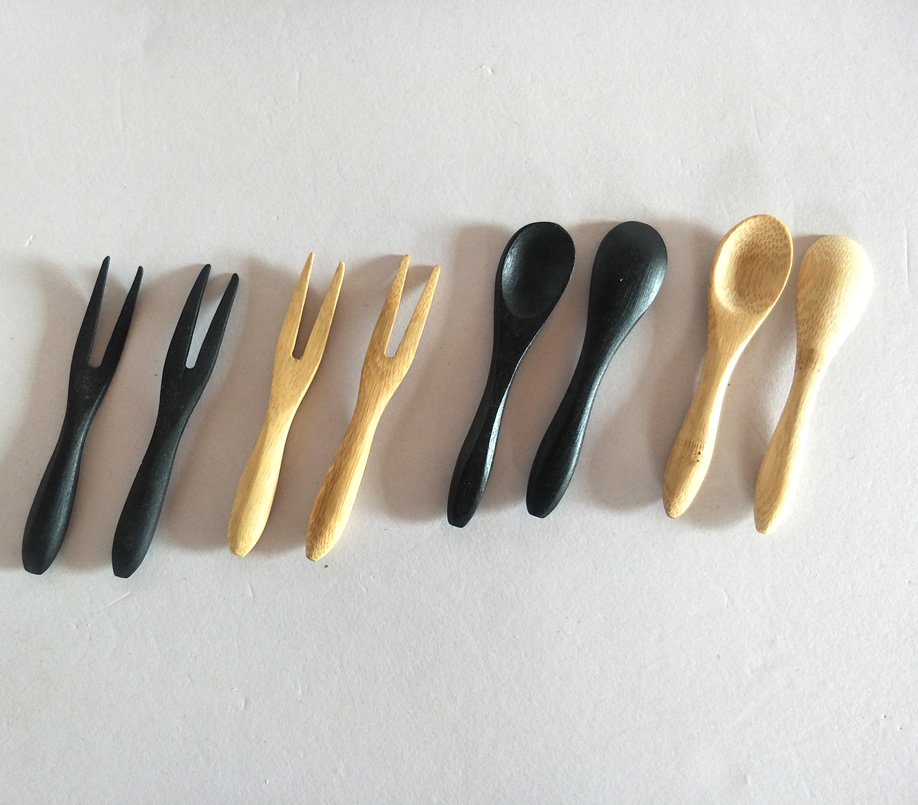 bamboo mini fork/bamboo mini spoon