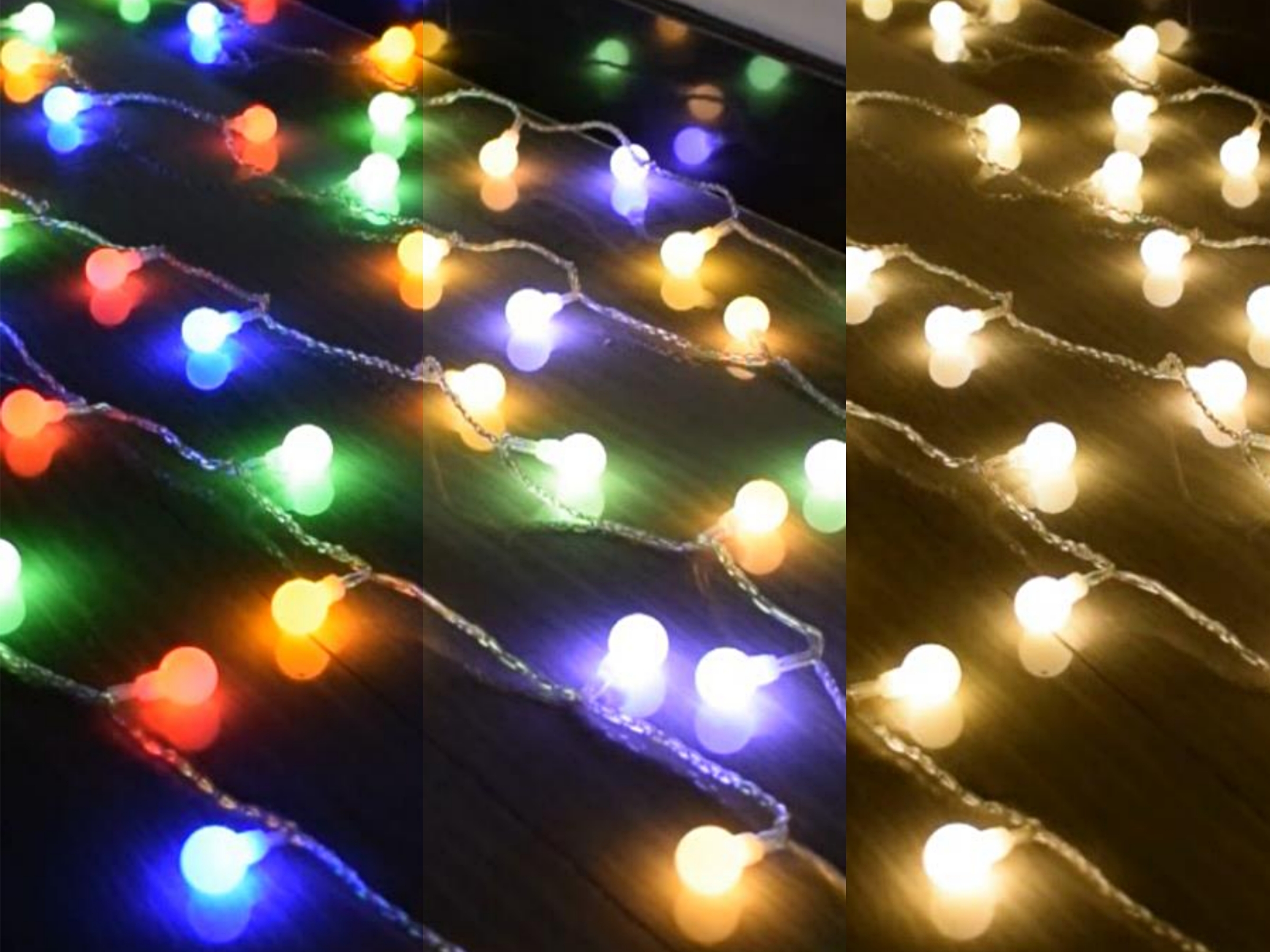3D WRGB light chain/ led string light with ball