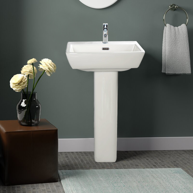 LP9918A white full pedestal basin