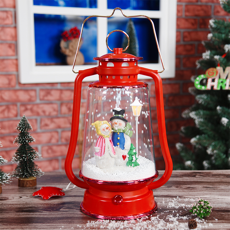christmas lantern snow