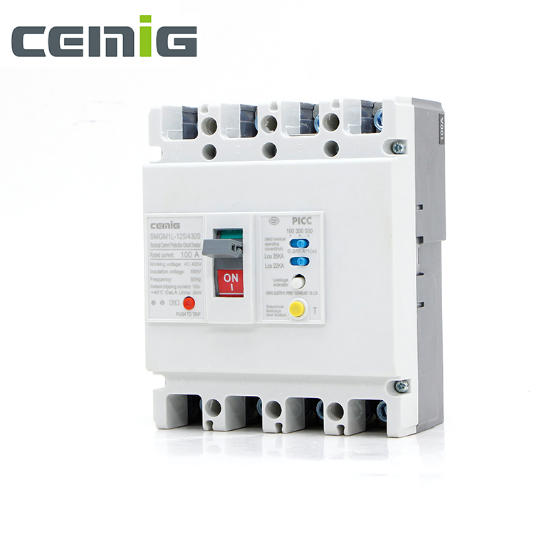 CEMIG SMGM1L Serie Leakage Moulded Case Circuit Breaker MCCB for Circuit Overload