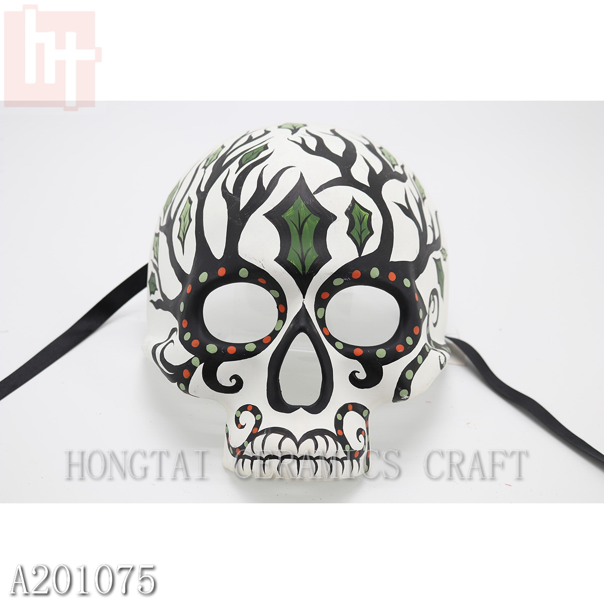 Day of the Dead Mask with Flower A201075