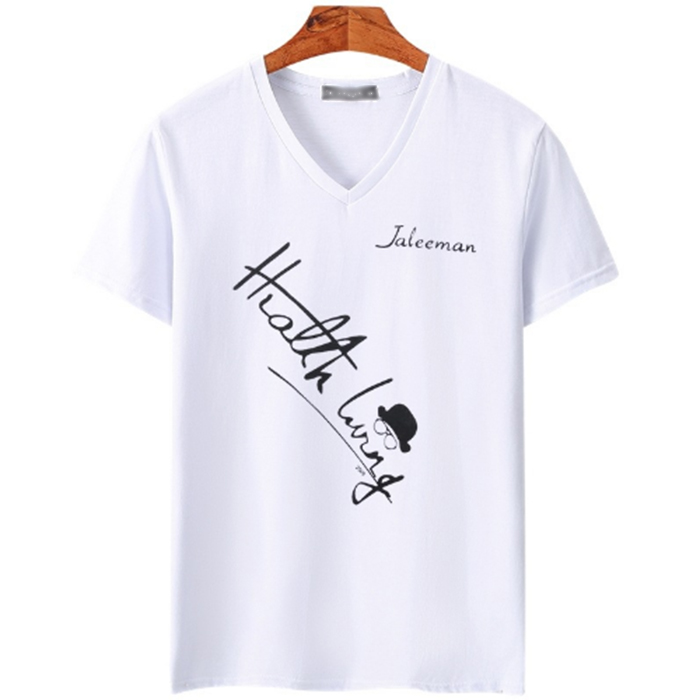 men's Short Sleeve v Neck T-shirt printing