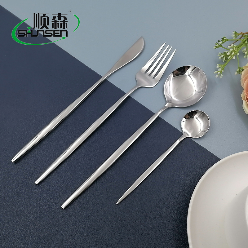 001 Portuguese Design Stainless Steel Knife Fork Spoon Tea Spoon Cutlery set