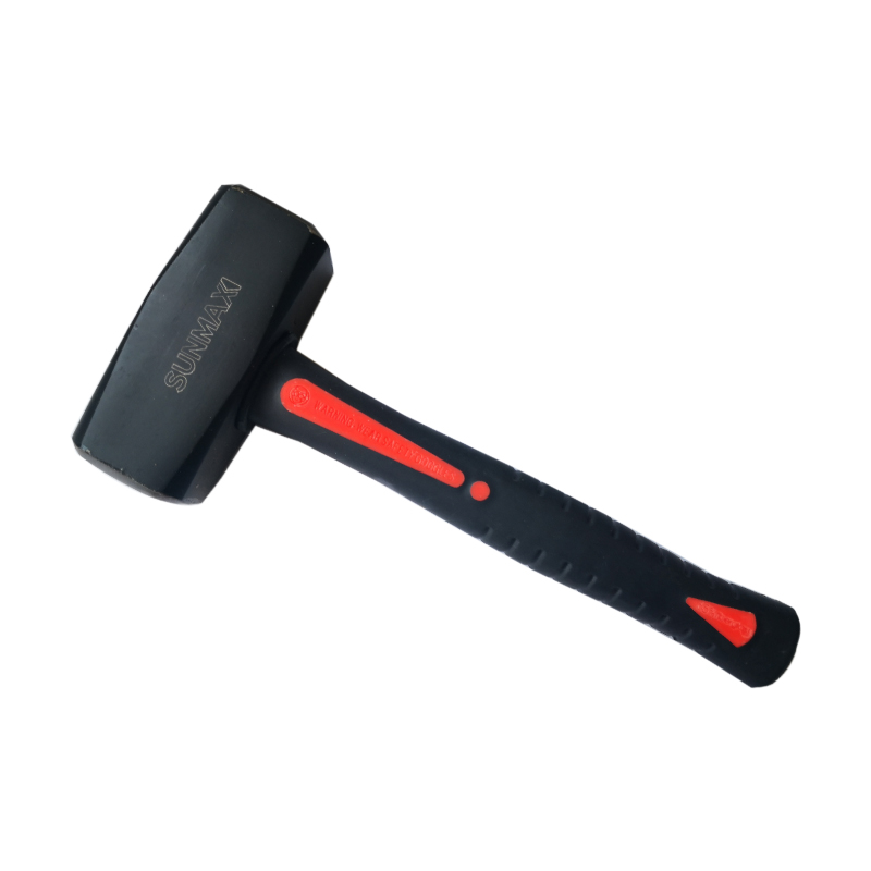 Industrial forged carbon steel german type stoning hammer with TPR handle