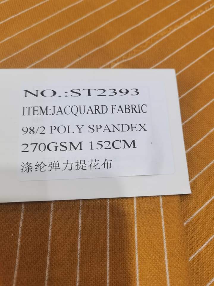 St2393 98/2 Poly Spandex Jacquard Fabric , 270gsm, Width 152cm