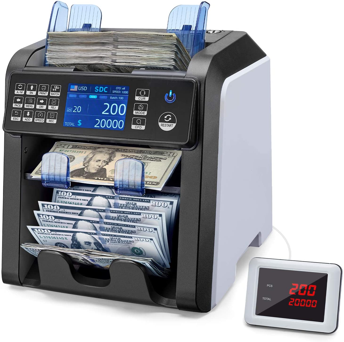 AL-950 Two Pockets Currency Counter and Sorter