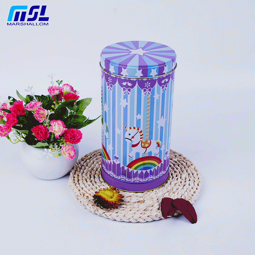 Carousel tin box metal box