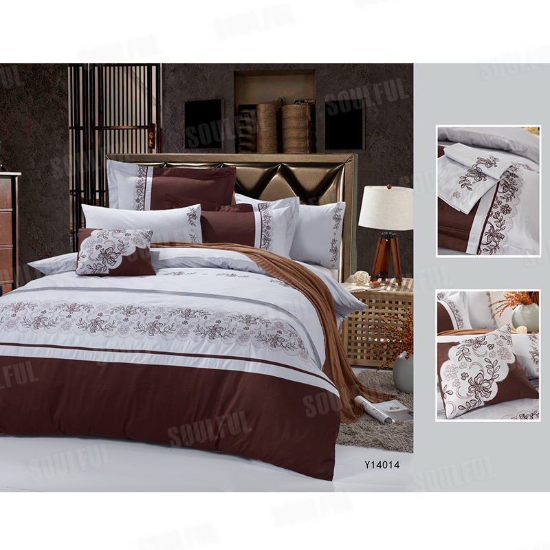 100%Cotton,40sx40s/133x72,205TCl,Embroidery Bedding Set