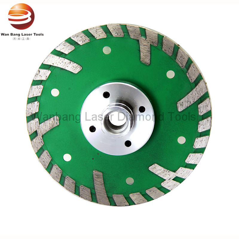 125mm Diamond hot-pressed turbo continuous blades with under-cut segment and flange