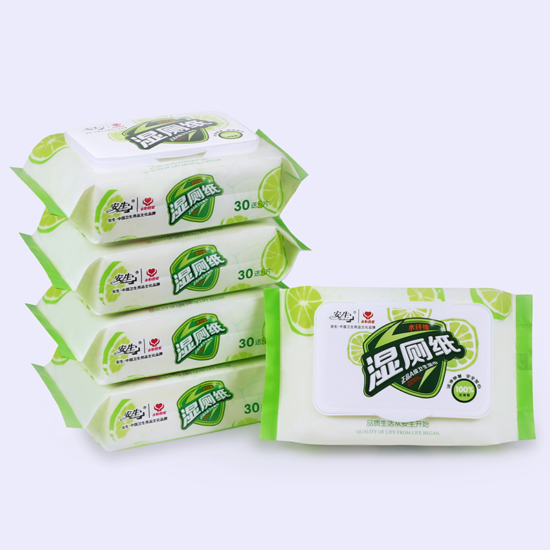 Flushable and biodegradable wet wipes disposable household toilet wipes