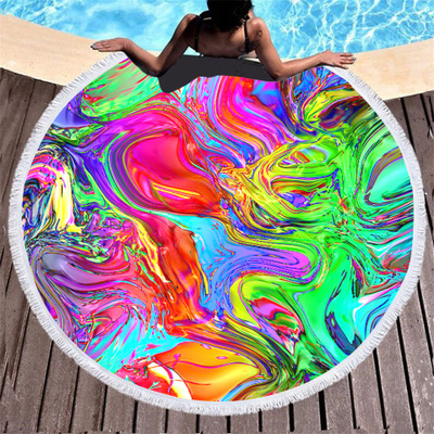 quick dry round beach towel
