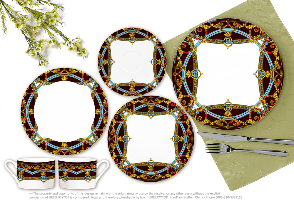 First quality gold design new bone china