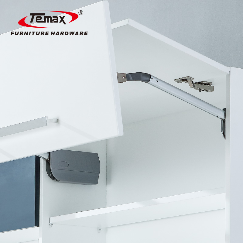 Kitchen furniture aluminium zinc alloy cabinet bi-fold double door Soft close Hydraulic lid stay