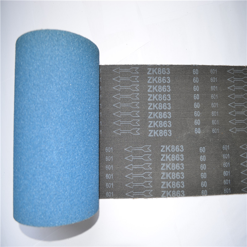 Blue Calcined aluminum oxide abrasive cloth roll ZK863