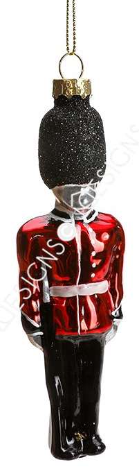 0000000000Hanging Irregular GlassNutcracker Blown Ornament for Christmas Tree
