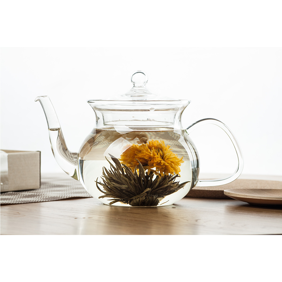 Borosilicate glass teapot